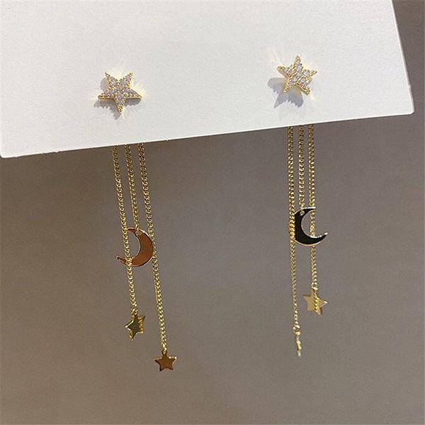 dangle & chandelier 2021 korean crystal trendy exquisite star moon long tassel earrings for women temperament pendant jewelry, Silver
dangle & chandelier 2021 korean crystal trendy exquisite star moon long tassel earrings for women temperament pendant jewelry, Silver