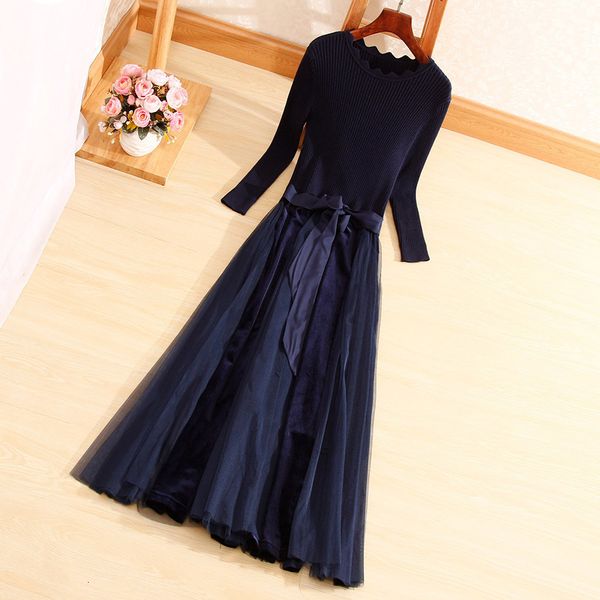 dress high-end the autumn women casual style retro elegant knitting splice mesh slim lady party dress s-xxl, Black;gray
dress high-end the autumn women casual style retro elegant knitting splice mesh slim lady party dress s-xxl, Black;gray