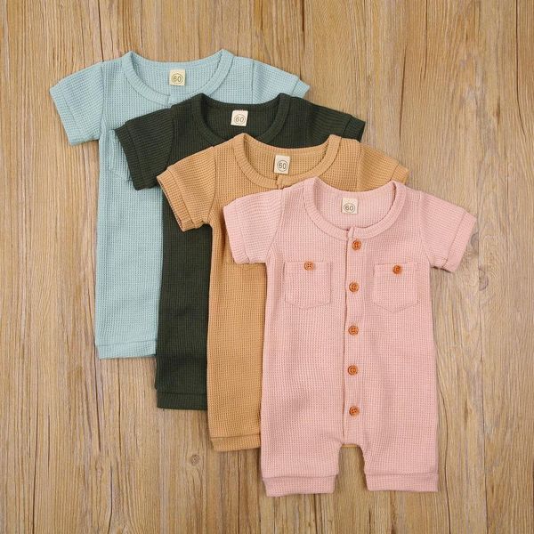 jumpsuits knitted romper for born baby boys girls 0-24 months toddler kids clothes sets solid short sleeve casual playsuits, Blue
jumpsuits knitted romper for born baby boys girls 0-24 months toddler kids clothes sets solid short sleeve casual playsuits, Blue