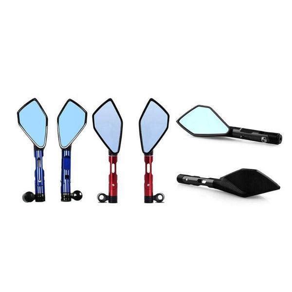 motorcycle mirrors universal rearview mirror aluminum alloy diamond pentagonal reflective blue cnc accessories
motorcycle mirrors universal rearview mirror aluminum alloy diamond pentagonal reflective blue cnc accessories