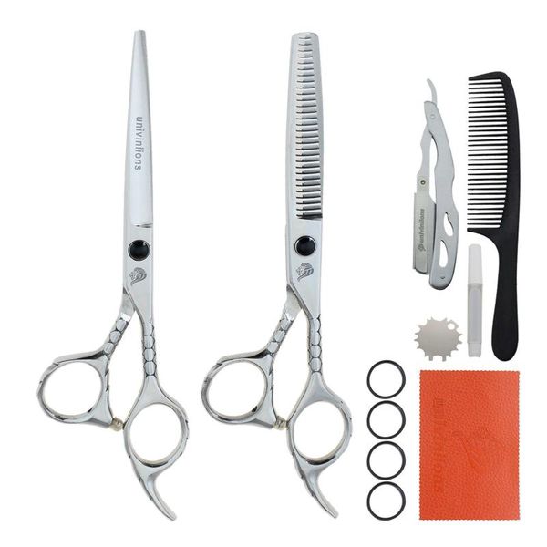 hair scissors univinlions 6" cutting shears barber accessories razor comb hairdressing kit salon thinning trimming tools
hair scissors univinlions 6" cutting shears barber accessories razor comb hairdressing kit salon thinning trimming tools
