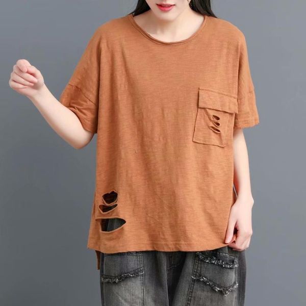 summer oversize t-shirts women solid color hole pockets patchwork loose casual short sleeve o-neck collar tees female women's t-shirt, White
summer oversize t-shirts women solid color hole pockets patchwork loose casual short sleeve o-neck collar tees female women's t-shirt, White