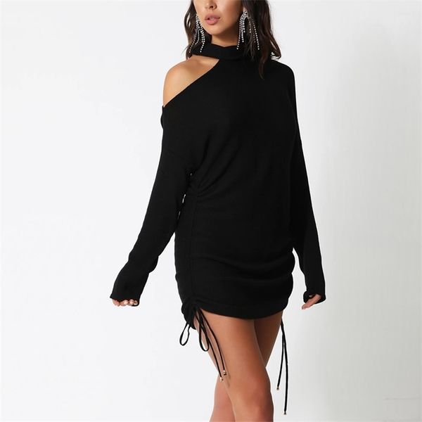 spring and autumn women's casual solid color high neck long sleeve off-the-shoulder knitted slim dress vestidos 210430, Black;gray
spring and autumn women's casual solid color high neck long sleeve off-the-shoulder knitted slim dress vestidos 210430, Black;gray
