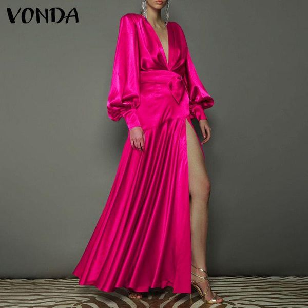 casual dresses women belted dress vonda autumn long sleeve high slit evening party pleated maxi deep v neck kleid robe vestidos, Black;gray
casual dresses women belted dress vonda autumn long sleeve high slit evening party pleated maxi deep v neck kleid robe vestidos, Black;gray