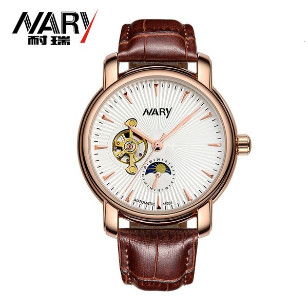 mechanical watchnary / nari automatic men's hollow out sun moon star waterproof real belt, Slivery;brown
mechanical watchnary / nari automatic men's hollow out sun moon star waterproof real belt, Slivery;brown