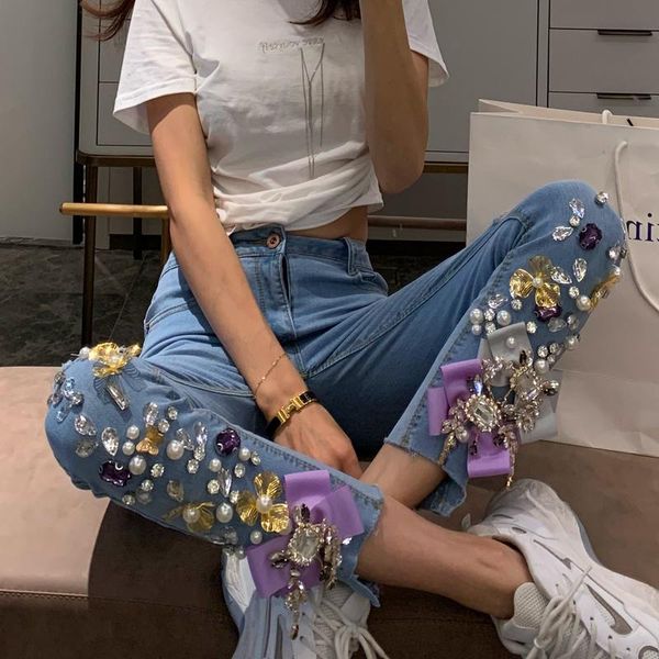 women's jeans embroidered flares diamond denim women bling hole fashion beaded skinny slim fit stretch pencil pants, Blue
women's jeans embroidered flares diamond denim women bling hole fashion beaded skinny slim fit stretch pencil pants, Blue