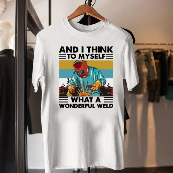 men's t-shirts and i think to myself what a wonderful shirt funny weld t-shirt vintage harajuku, White;black
men's t-shirts and i think to myself what a wonderful shirt funny weld t-shirt vintage harajuku, White;black