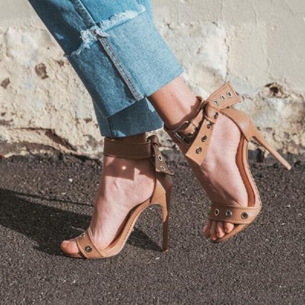 est brown black lether buckle sandals gold metal decoration high heel dress shoes women ankle strap celebrating
est brown black lether buckle sandals gold metal decoration high heel dress shoes women ankle strap celebrating