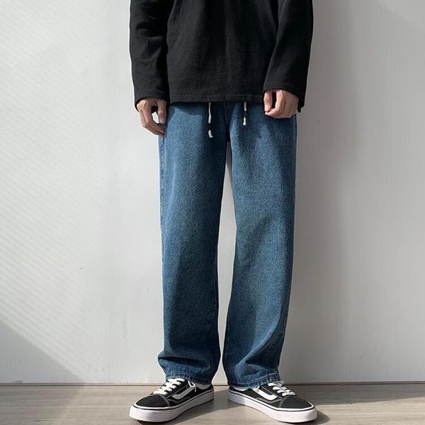 2021 elastic waist autumn jeans men's fashion brand loose trend wide leg casual pants, Blue
2021 elastic waist autumn jeans men's fashion brand loose trend wide leg casual pants, Blue