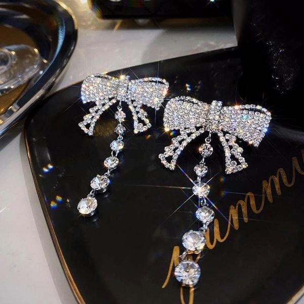 dangle & chandelier trendy exaggeration crystal big bowknot earrings for women jewelry shiny zirconia s925 needle party gif, Silver
dangle & chandelier trendy exaggeration crystal big bowknot earrings for women jewelry shiny zirconia s925 needle party gif, Silver
