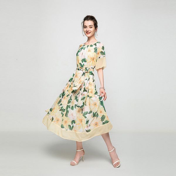 two piece dress summer female runway fashion designers short floral sleeve yellow chiffon print dress long bohemian holiday 27xw, White
two piece dress summer female runway fashion designers short floral sleeve yellow chiffon print dress long bohemian holiday 27xw, White