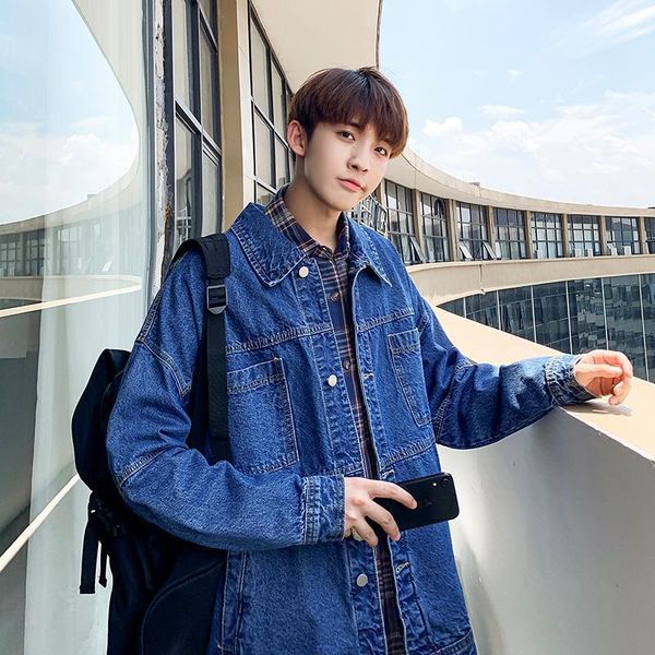 spring and autumn men's solid color cotton denim jacket loose hong trend fashion casual shirt blue / black m-2xl1, Black;brown
spring and autumn men's solid color cotton denim jacket loose hong trend fashion casual shirt blue / black m-2xl1, Black;brown