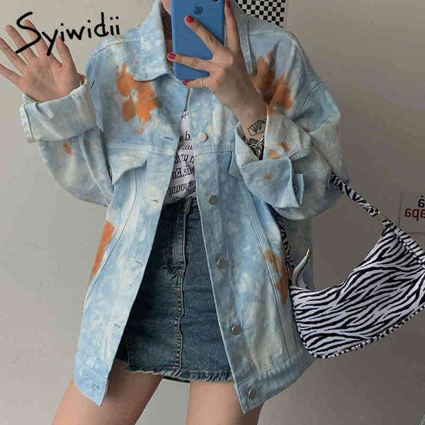 print denim coat clothes fall women clothing korean coats color block oversized jean jacket winter 210415, Black;brown
print denim coat clothes fall women clothing korean coats color block oversized jean jacket winter 210415, Black;brown