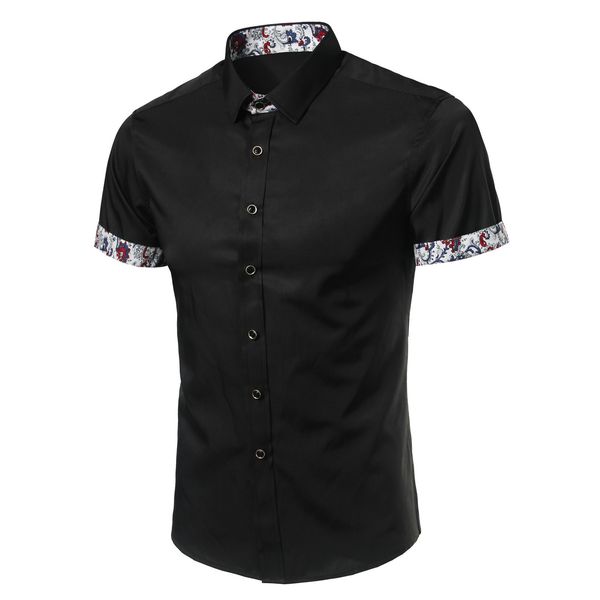 men shirt designer brand male short sleeve shirts casual slim fit black dress shirts mens hawaiian ~4xl, White;black
men shirt designer brand male short sleeve shirts casual slim fit black dress shirts mens hawaiian ~4xl, White;black