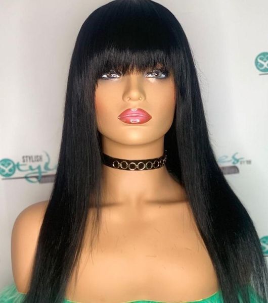 lace wigs bangs silky straigt human hair front wig for women 360 frontal jet black color glueless preplucked 250density fringe, Black;brown
lace wigs bangs silky straigt human hair front wig for women 360 frontal jet black color glueless preplucked 250density fringe, Black;brown