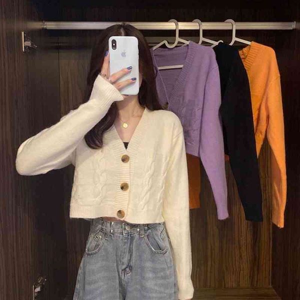 t shirt spring and womens sweaters autumn coat long sleeve short v neck cardigan purple, White;black
t shirt spring and womens sweaters autumn coat long sleeve short v neck cardigan purple, White;black