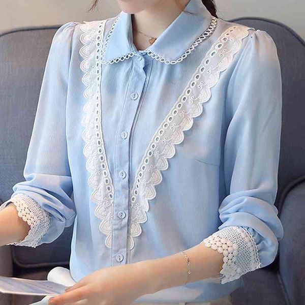 long sleeve women shirt ruffles chiffon blouse blusas mujer de moda clothing blusa e541 210602, White
long sleeve women shirt ruffles chiffon blouse blusas mujer de moda clothing blusa e541 210602, White