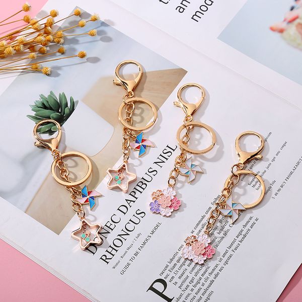 10pieces/lot diy new cherry blossom note five-pointed star windmill keychain ladies and girls bag key ring key chain, Silver
10pieces/lot diy new cherry blossom note five-pointed star windmill keychain ladies and girls bag key ring key chain, Silver
