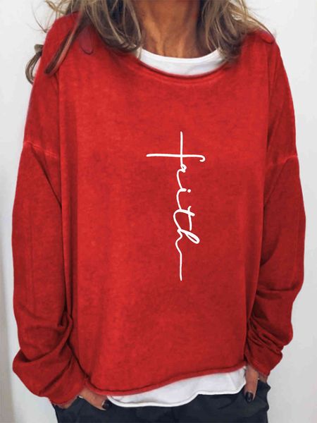 2021 autumn women's fashion round neck simple printing leisure long sleeve sweater, Black
2021 autumn women's fashion round neck simple printing leisure long sleeve sweater, Black