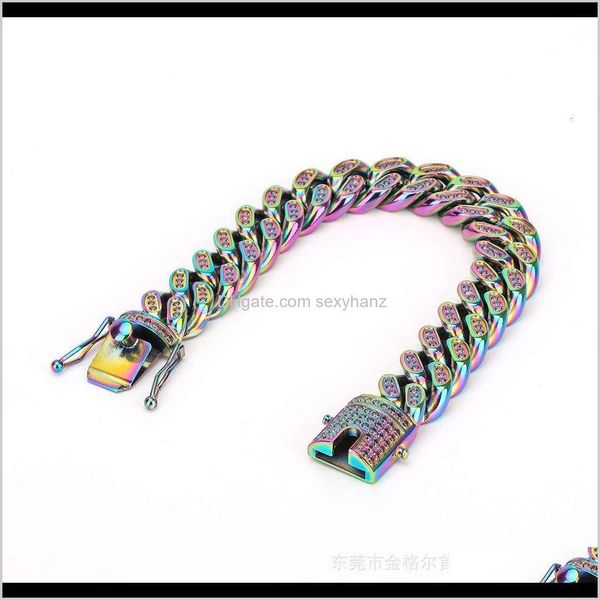 link, bracelets jewelry drop delivery 2021 trendy hip hop cuban chain full diamond titanium gold plated with stainless steel mens hiphopgao, Black
link, bracelets jewelry drop delivery 2021 trendy hip hop cuban chain full diamond titanium gold plated with stainless steel mens hiphopgao, Black