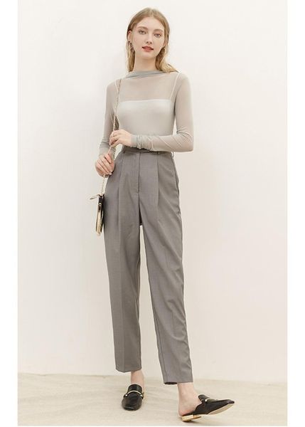 women's t-shirt solid color turtleneck long sleeves mesh casual shirt spring summer women chic bodycon outfits, White
women's t-shirt solid color turtleneck long sleeves mesh casual shirt spring summer women chic bodycon outfits, White