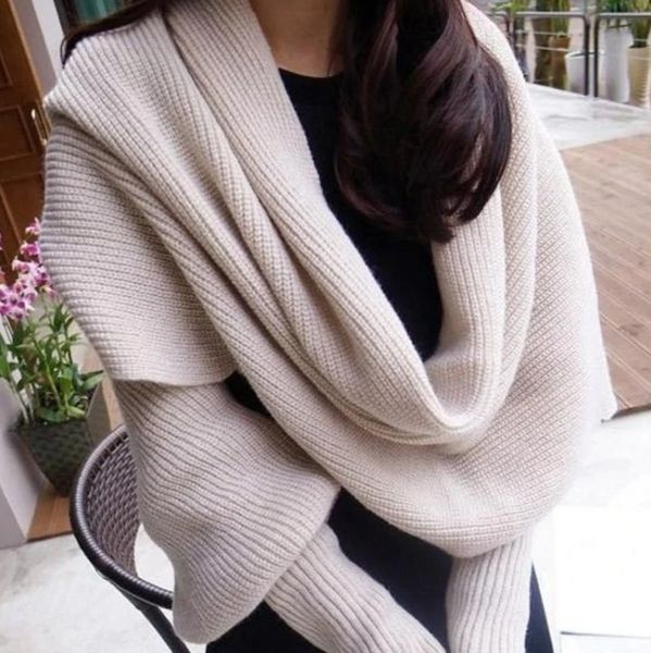 american style new winter wool scarves for men and women with sleeves knitted scarf thick warm high-end fashion, Blue;gray
american style new winter wool scarves for men and women with sleeves knitted scarf thick warm high-end fashion, Blue;gray