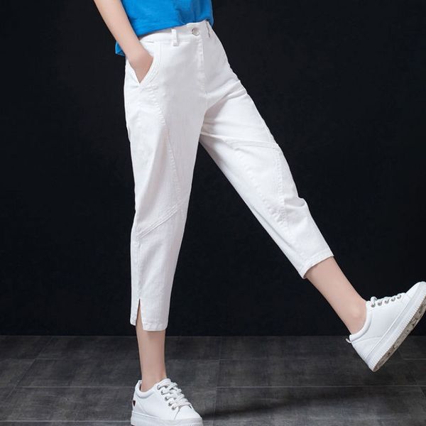 women's jeans 98 cotton harlan jeans summer wear new korean baggy pants white capris, Blue
women's jeans 98 cotton harlan jeans summer wear new korean baggy pants white capris, Blue