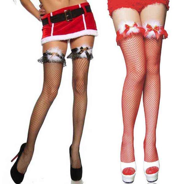 women christmas fishnet thigh high stockings ruffled feather bow long socks w220312, Red;black
women christmas fishnet thigh high stockings ruffled feather bow long socks w220312, Red;black