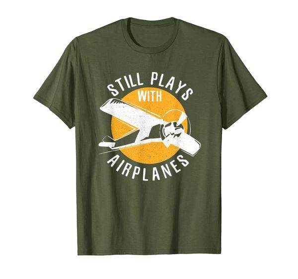

Still Plays With Airplanes Aviation Airplane Pilot Gift T-Shirt, Mainly pictures