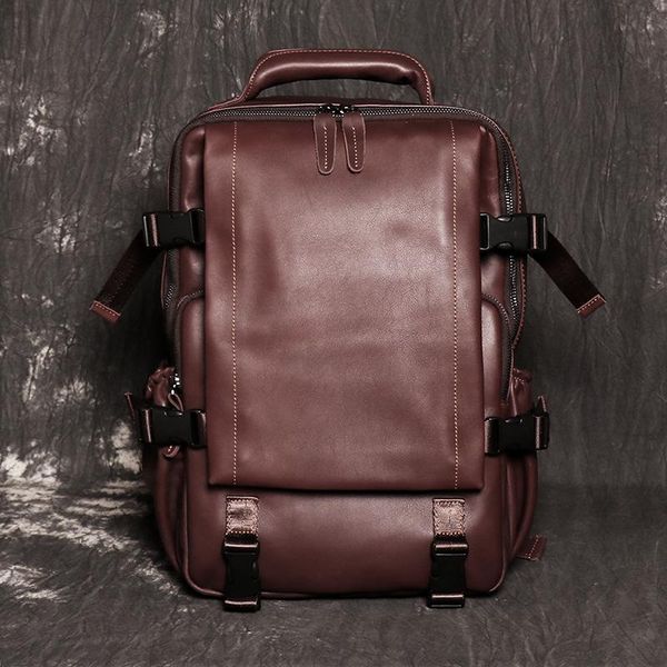 backpack nesitu a4 coffee black genuine leather 14'' lapwomen men's cowhide male travel bags m1034
backpack nesitu a4 coffee black genuine leather 14'' lapwomen men's cowhide male travel bags m1034
