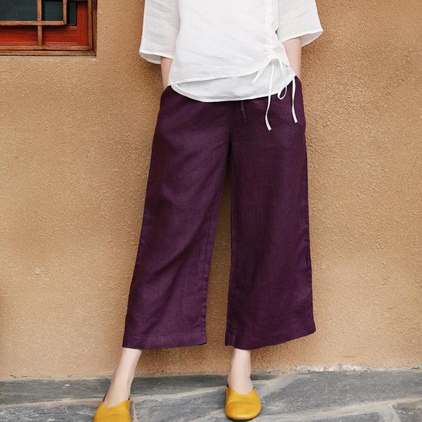 women's pants & capris literary cotton linen 2021 summer casual straight loose wide leg trousers, Black;white
women's pants & capris literary cotton linen 2021 summer casual straight loose wide leg trousers, Black;white