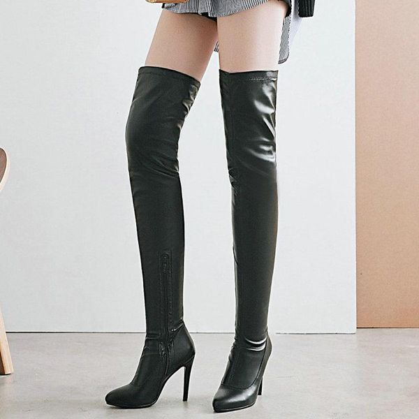 boots black white autumn winter pu knee ladies stiletto high-heel zipper women's shoes fashion slim fit knight
boots black white autumn winter pu knee ladies stiletto high-heel zipper women's shoes fashion slim fit knight