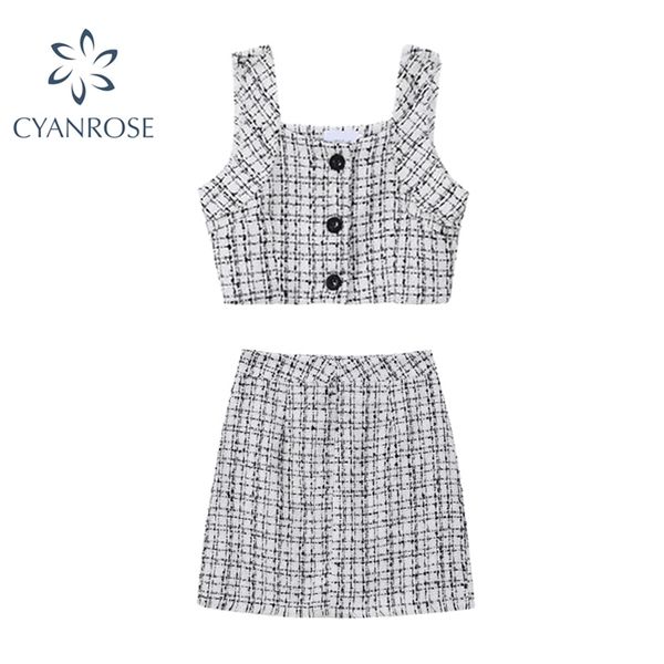 women's woolen blends elegant plaid outfits office ladies singel breasted tanks or vest+crop skirts retro party 2pcs 210430, White
women's woolen blends elegant plaid outfits office ladies singel breasted tanks or vest+crop skirts retro party 2pcs 210430, White