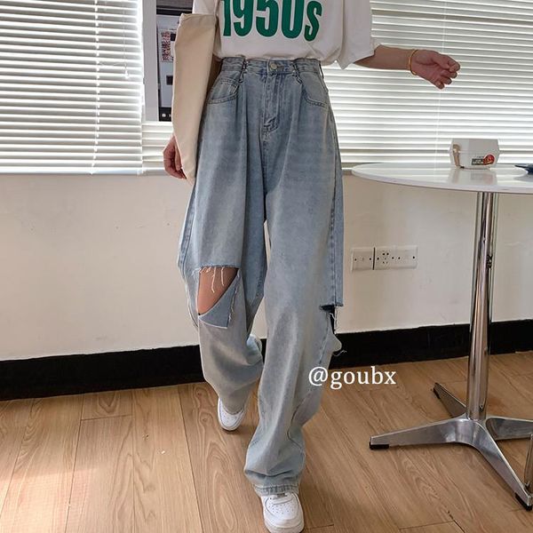 women's pants blue streetwear holes wide leg jeans plus size 2021 fashion harajuku chic high waist casual straight & capris, Black;white
women's pants blue streetwear holes wide leg jeans plus size 2021 fashion harajuku chic high waist casual straight & capris, Black;white