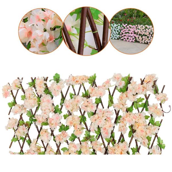 fencing, trellis & gates retractable fence expanding screening with artificial 5 kinds of cherry flower leaves for alley garden decoration
fencing, trellis & gates retractable fence expanding screening with artificial 5 kinds of cherry flower leaves for alley garden decoration