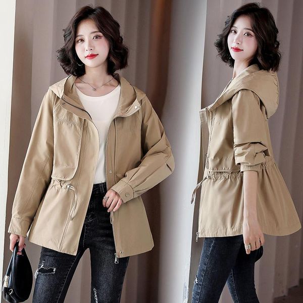 women's trench coats now autumn trendy windproof simple and comfortable elegant breathable coat, Tan;black
women's trench coats now autumn trendy windproof simple and comfortable elegant breathable coat, Tan;black