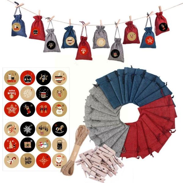 christmas decorations 24pcs set diy advent countdown jute candy linen bundle drawstring pocket bag xmas bags gift o8u1
christmas decorations 24pcs set diy advent countdown jute candy linen bundle drawstring pocket bag xmas bags gift o8u1
