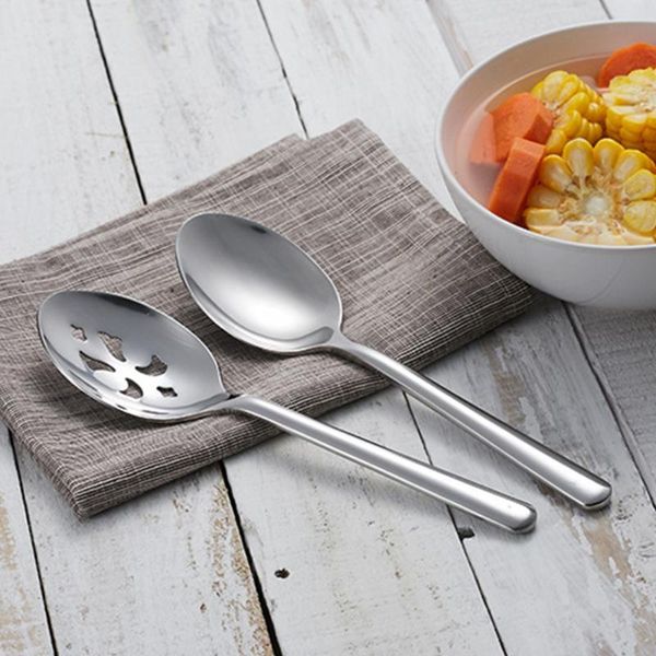spoons 2pcs/set home salad buffet serving spoon soup tableware stainless steel lightweight colander
spoons 2pcs/set home salad buffet serving spoon soup tableware stainless steel lightweight colander
