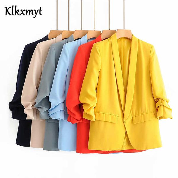 england office lady simple multi color casual za blazer feminino women mujer s and jackets 210527, White;black
england office lady simple multi color casual za blazer feminino women mujer s and jackets 210527, White;black