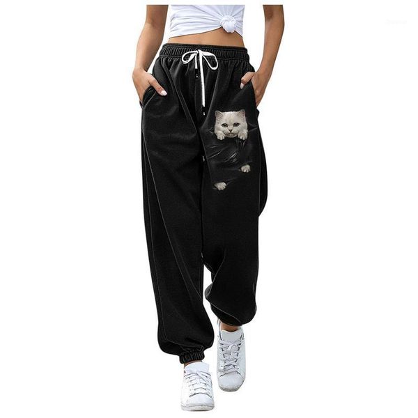 women's pants & capris print jogging sweatpants pockets high waist sporty gym athletic fit black jogger lounge trousers #58, Black;white
women's pants & capris print jogging sweatpants pockets high waist sporty gym athletic fit black jogger lounge trousers #58, Black;white