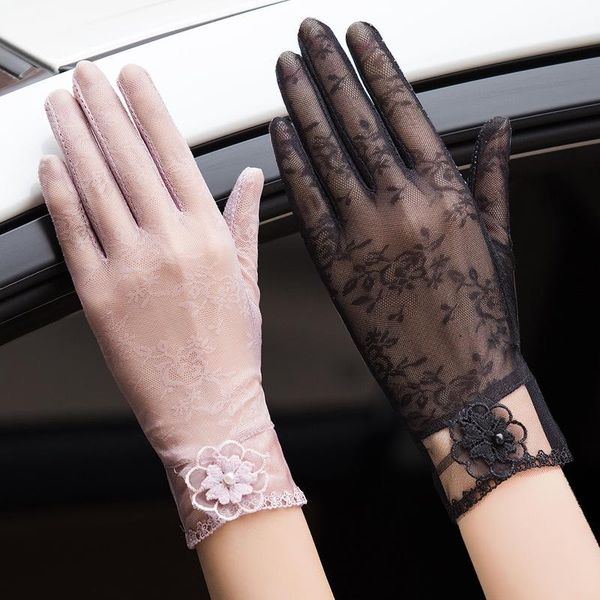 five fingers gloves summer women sunscreen touch screen silk breathable thin jacquard anti-uv drive non-slip short lace, Blue;gray
five fingers gloves summer women sunscreen touch screen silk breathable thin jacquard anti-uv drive non-slip short lace, Blue;gray