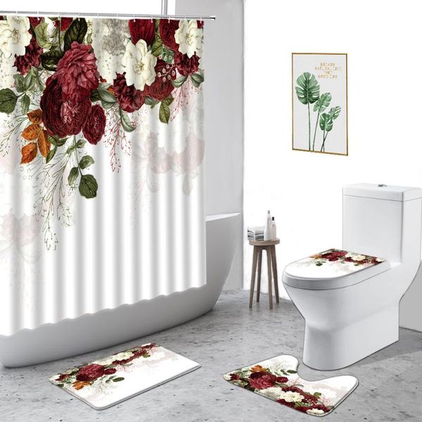 shower curtains beautiful flower scenery red blue white butterfly floral bathroom decor 4-piece set non-slip carpet bath curtain
shower curtains beautiful flower scenery red blue white butterfly floral bathroom decor 4-piece set non-slip carpet bath curtain