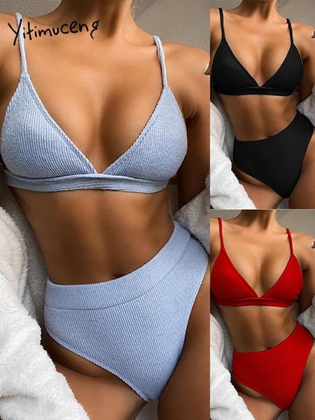 women's swimwear yitimuceng corset swimsuit women ribbed green 2 piece set purple brazil bathing suits red high waist bikini 2021 summe, White;black
women's swimwear yitimuceng corset swimsuit women ribbed green 2 piece set purple brazil bathing suits red high waist bikini 2021 summe, White;black