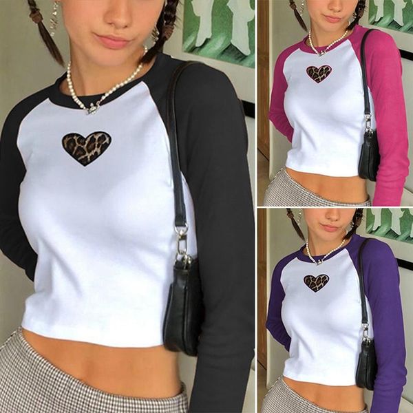 heart embroidery crop women vintage casual patchwork leopard shirts harajuku aesthetic tees women's t-shirt, White
heart embroidery crop women vintage casual patchwork leopard shirts harajuku aesthetic tees women's t-shirt, White