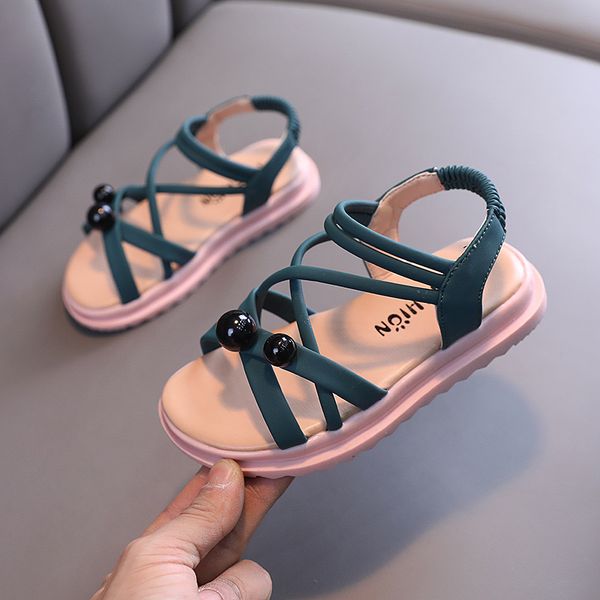 2021 summer new kids childrens trend casual fashion sandals cross straps soft sole girl shoes gss23, Black
2021 summer new kids childrens trend casual fashion sandals cross straps soft sole girl shoes gss23, Black