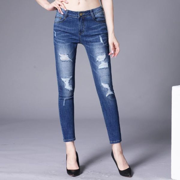 women's jeans 2021 elegant ladies cotton elastic denim femme mid waist vintage plus size women fashion ripped for, Blue
women's jeans 2021 elegant ladies cotton elastic denim femme mid waist vintage plus size women fashion ripped for, Blue