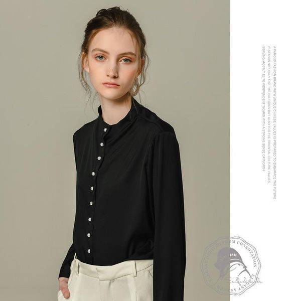 women's blouses & shirts black silk satin face blouse for women long sleeve plus size casual office dress loose drop ship, White
women's blouses & shirts black silk satin face blouse for women long sleeve plus size casual office dress loose drop ship, White