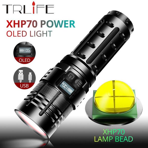 super bright mini xhp70 led usb waterproof torch with ss-t40 lamp beads 3 gear built-in 16340 battery oled screen flashlights tor torches
super bright mini xhp70 led usb waterproof torch with ss-t40 lamp beads 3 gear built-in 16340 battery oled screen flashlights tor torches