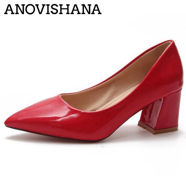 dress shoes anovishana 2021 female spring autumn elegant pumps pointed toe square heels patent leather slip on plus size 35-40 casual b1916, Black
dress shoes anovishana 2021 female spring autumn elegant pumps pointed toe square heels patent leather slip on plus size 35-40 casual b1916, Black