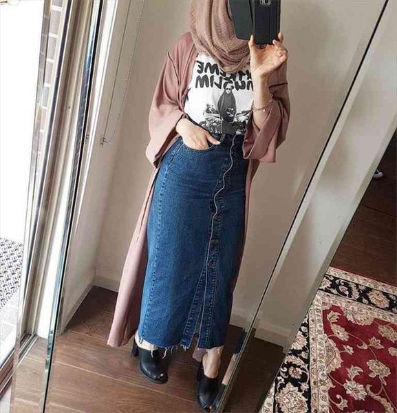 muslim denim skirts women casual ankle length jeans blue long skirt islamic clothing turkey dubai modest clothing muslim skirt, Black
muslim denim skirts women casual ankle length jeans blue long skirt islamic clothing turkey dubai modest clothing muslim skirt, Black